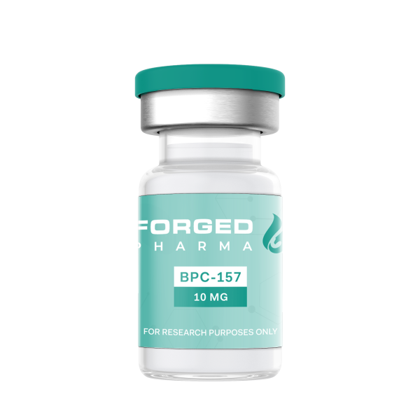 Forged Pharma BPC-157 10mg research peptide vial