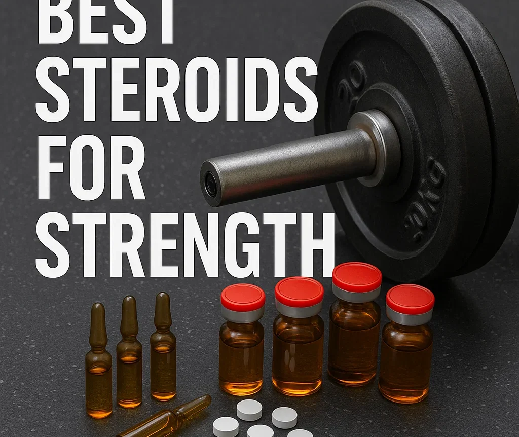 Best steroids for strength with injectable vials, tablets, and a dumbbell